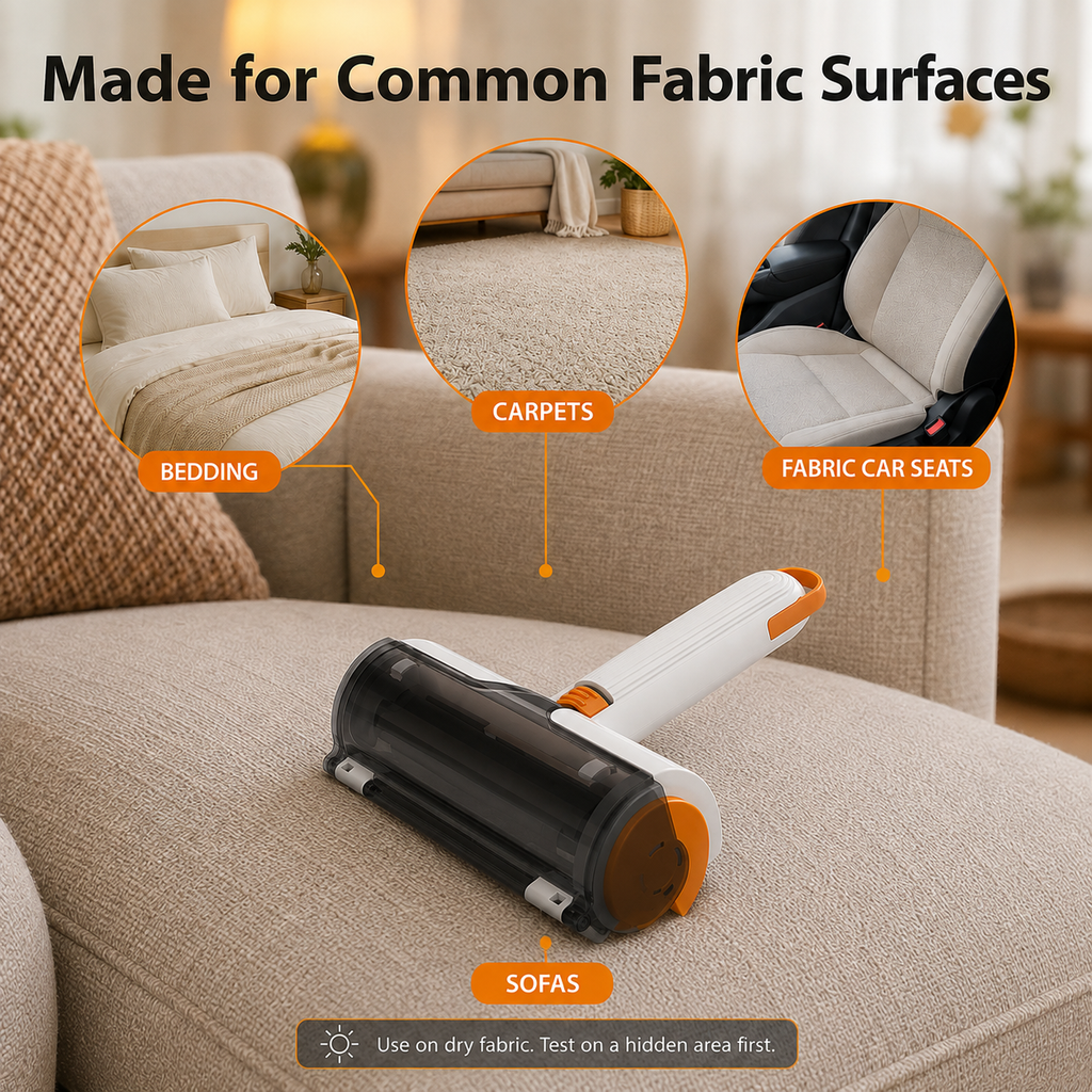 FurRoll™ Reusable Pet Hair Roller for Dogs & Cats