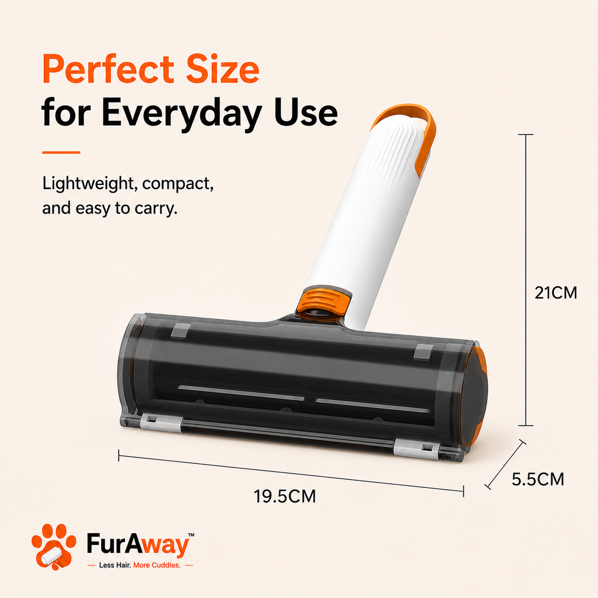 FurRoll™ Reusable Pet Hair Roller for Dogs & Cats